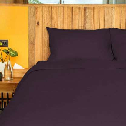 Bed Set Standard 100% Cotton Plum