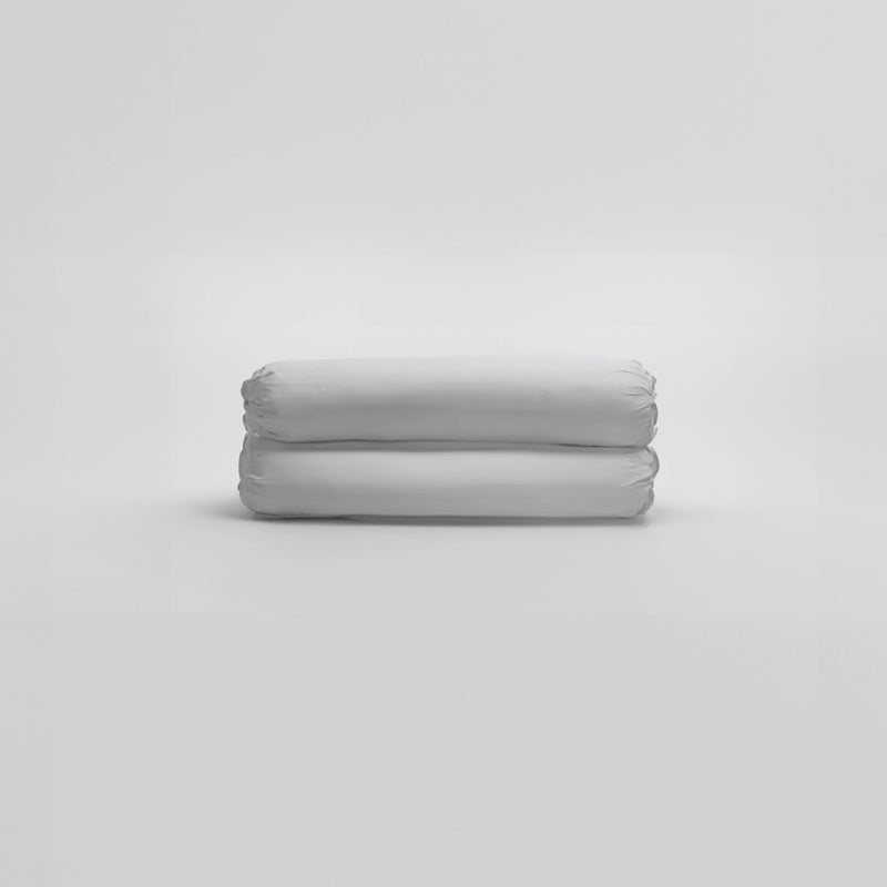 Set Bolster Case TC 400 Plain White 100% Cotton