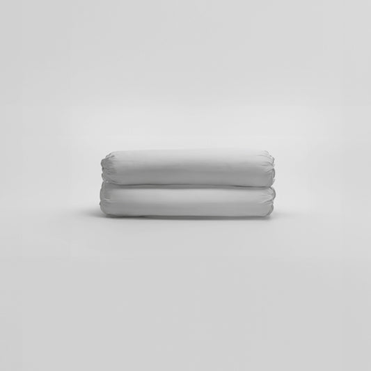 Set Bolster Case TC 400 Plain White 100% Cotton