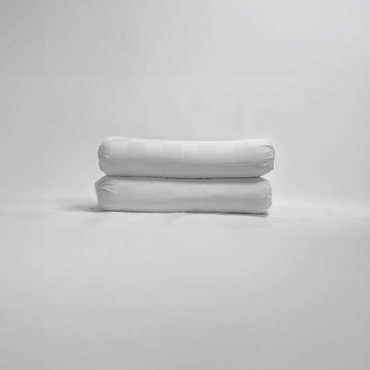 Set Bolster Case TC 300 Square 9cm White 100% Cotton