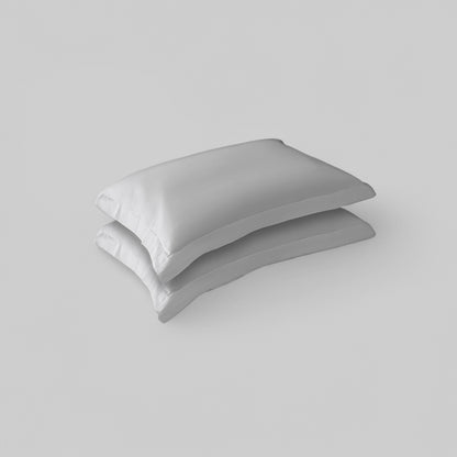 Set Pillow Case Frame TC 300 Plain White 100% Cotton