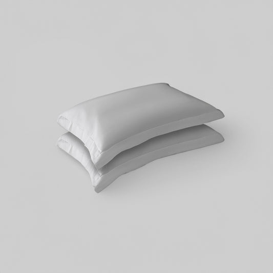 Set Pillow Case Frame TC 300 Plain White 100% Cotton