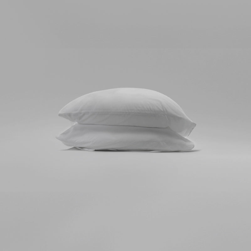 Set Pillow Case Standard TC 260 Plain White 100% Cotton