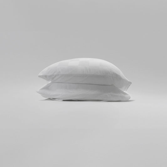 Set Pillow Case Standard TC 300 Square 9cm White 100% Cotton