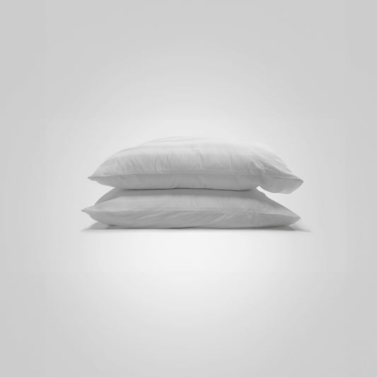 Set Pillow Case Standard TC 260 Stripe 3cm White 100% Cotton