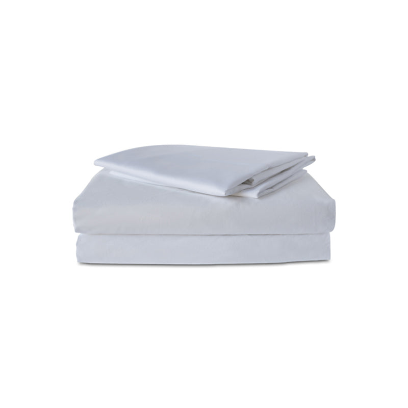 Fitted Sheet TC-200 Plain White 100% Cotton