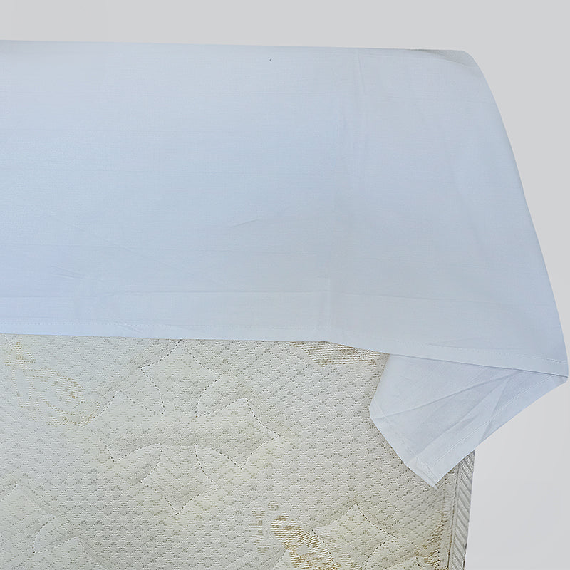 Flat Sheet TC 300 Square 9cm White 100% Cotton