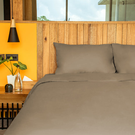 Bed Set Standard 100% Cotton Mocca